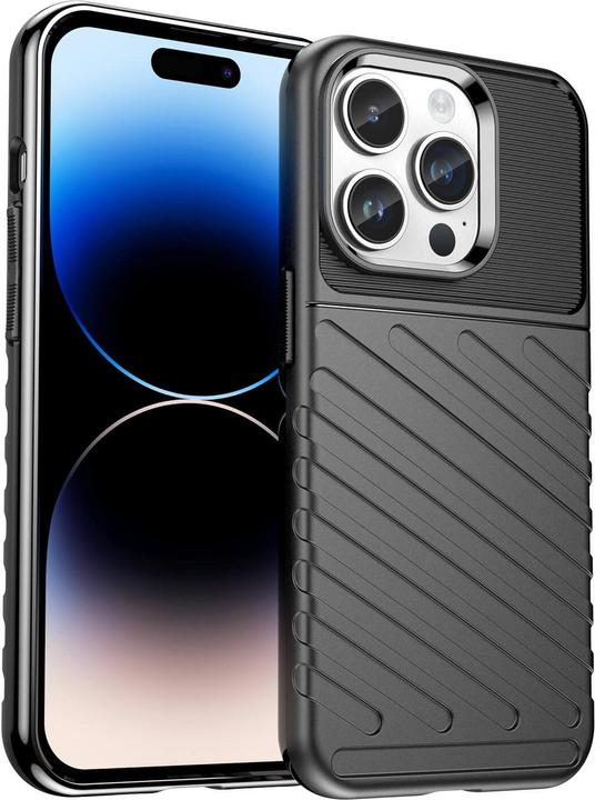Immagine prodotto Cover-Discount iPhone 15 Pro Max - Custodia in gomma con texture nera (Apple iPhone 15 Pro Max)