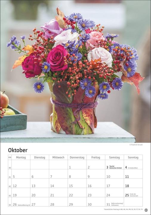 Produktbild Rosenpracht Kalender 2026 (23,5x33,5cm)