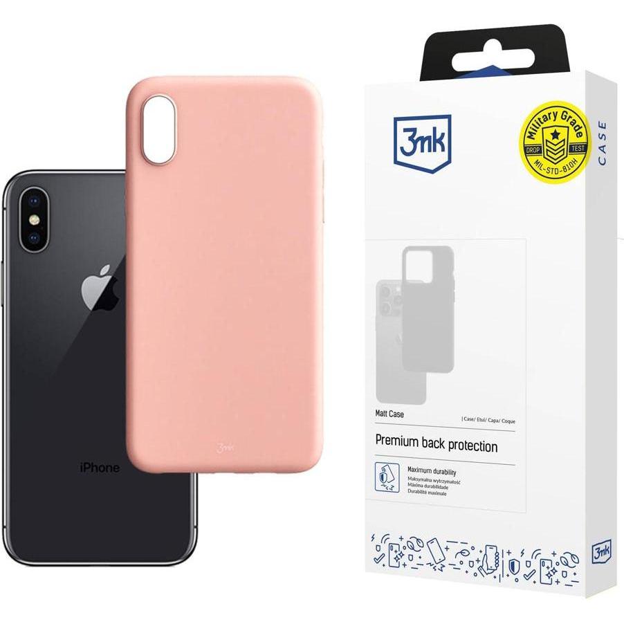 3MK Apple iPhone Xs Max - Matt Case lychee (Apple iPhone XS Max), Smartphone Hülle, Rosa
