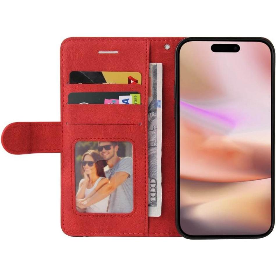 Thumbnail - Cover-Discount iPhone 16 Plus - Zweifarbige Etui Hülle (Apple iPhone 16 Plus), Smartphone Hülle, Rot