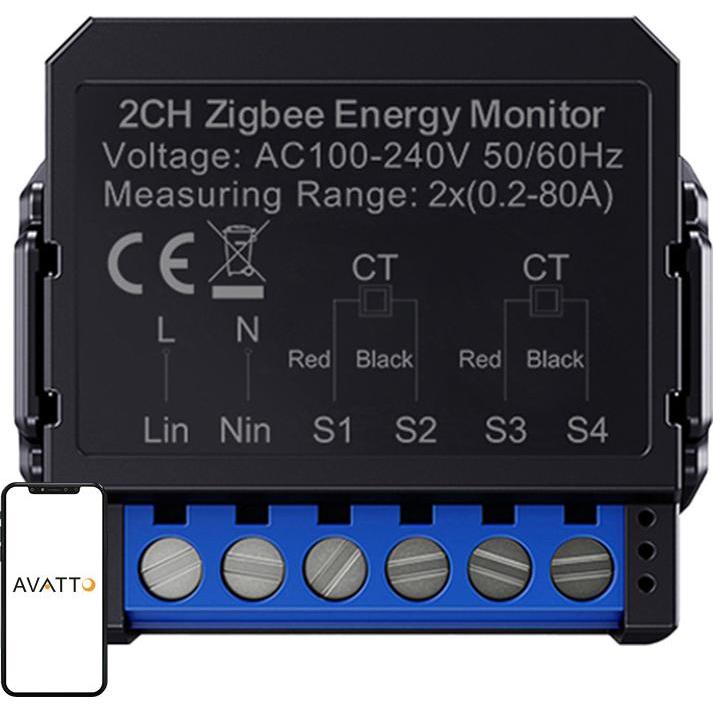 Avatto, Misuratore energia, ZigBee smart bi-directional energy meter ZWPM16-2
