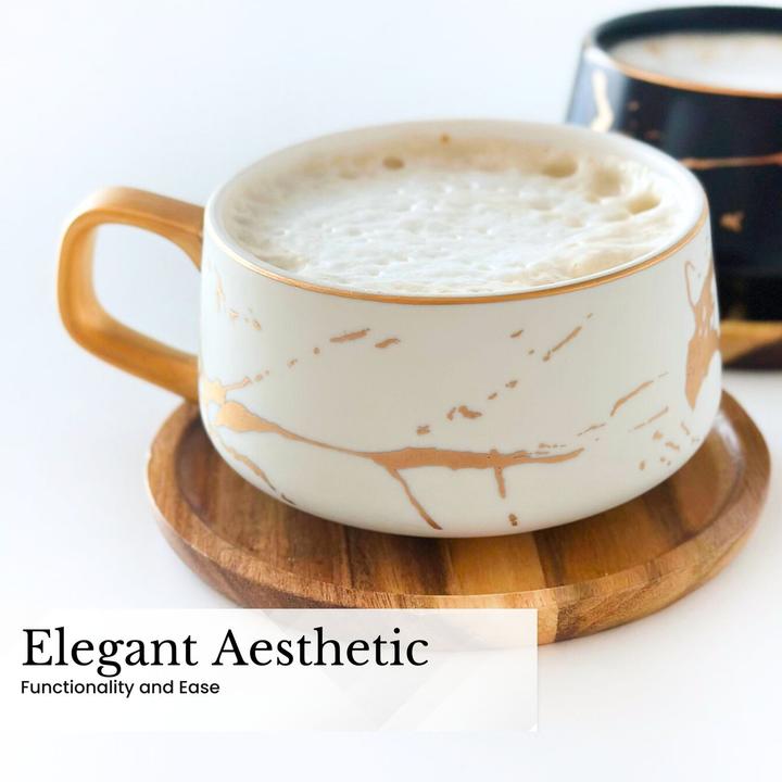 Image du produit Intirilife Tasse à thé avec soucoupe en bois (200 ml, 2 x)