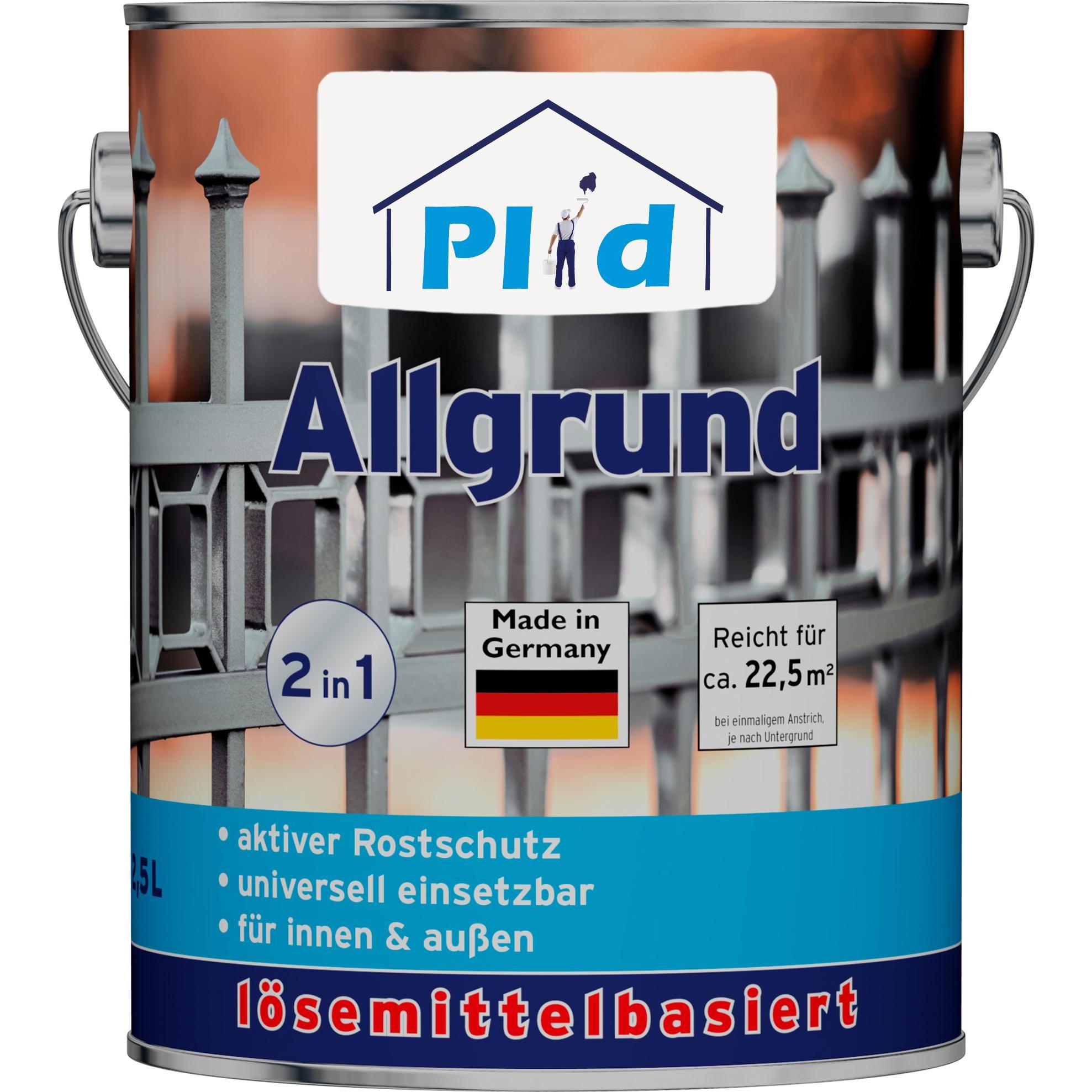 Plid, Wandfarbe + Spezialfarbe, Allgrund Rostgrundierung 2,5L, Weiss für ca. 23m² /Aktiver Rostschutz Grundierung (Weiss...
