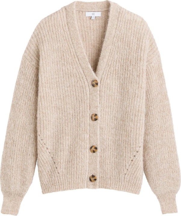 Image du produit La Redoute Collections Cardigan boutonné avec encolure en V (XXL)
