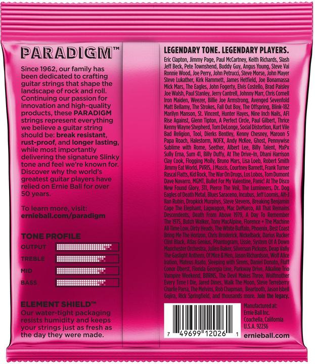 Actual product image Ernie Ball Slinky Paradigm (6x, Electric guitar, 0.04")
