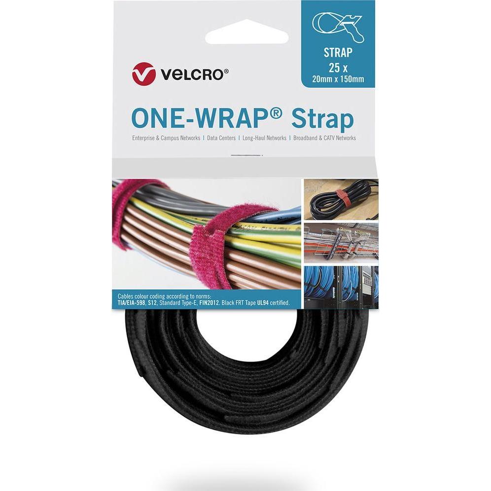 Velcro brand, Kabelbinder, Professional Markenkabelbinder (Kunststoffkabelbinder, 200 mm, 25 Stk.)