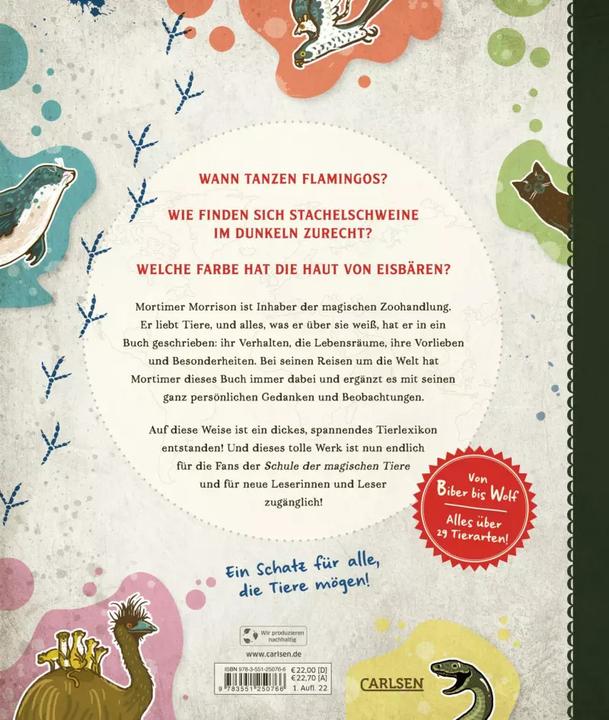 Actual product image Die Schule der magischen Tiere: Mister Morrisons gesammeltes Tierwissen (German, Margit Auer, Martin Verg, 2022)