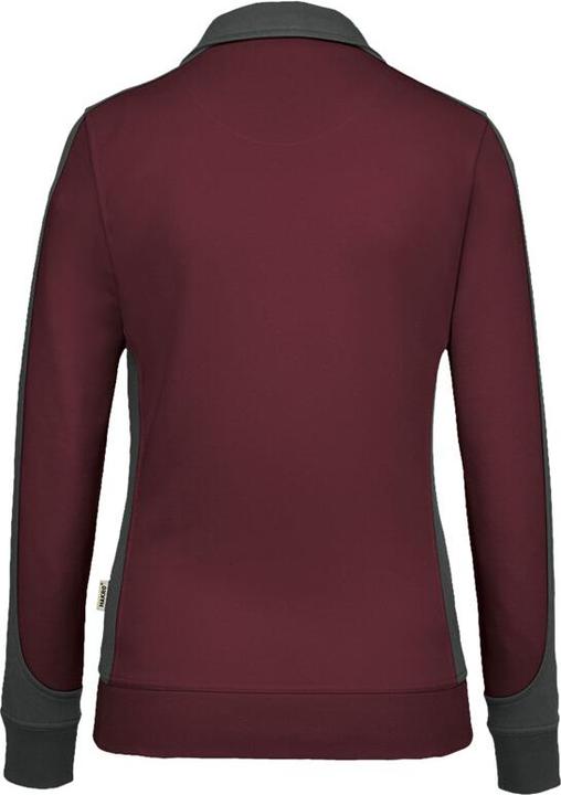 Actual product image Hakro Ladies' Contrast Performance sweat jacket wine red/anthr. 6XL (6XL)