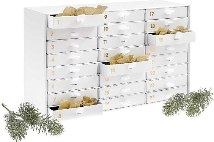 Image du produit Rico Design Calendrier de l'Avent, boîte blanche et dorée,.500481