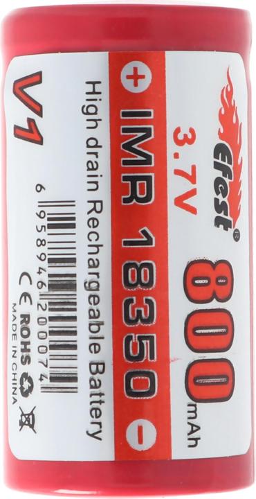 Actual product image Efest IMR 18350 V1 (Pluspol flach) (1 pcs., 18350, 800 mAh)