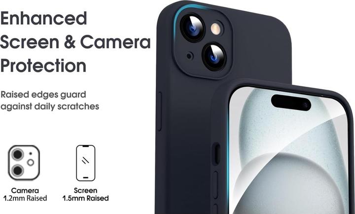 Actual product image Screenguard Apple iPhone 15 Plus Liquid Silicone Camera Protector Case (Apple iPhone 15 Plus)