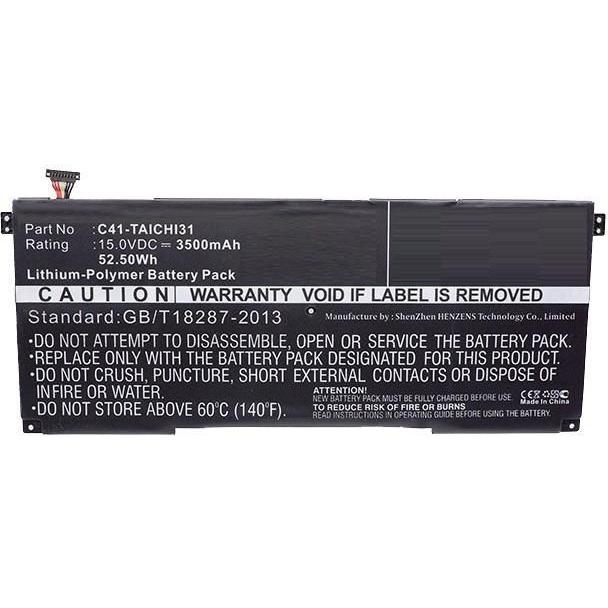 CoreParts Laptop Battery for Asus (1 Zellen, 3500 mAh), Notebook Akku, Schwarz