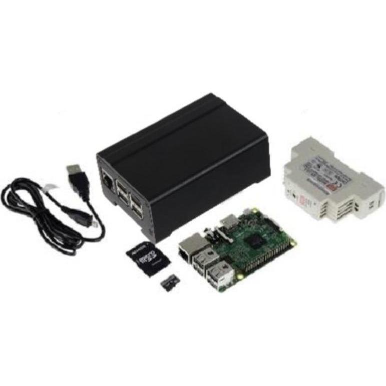 Joy-it RB-DINRAIL-SET - Set di guide DIN per Raspberry 3B+, Scheda + Kit di sviluppo