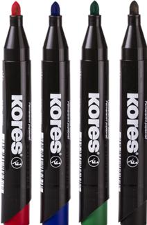Productafbeelding Kores Permanent marker, ronde punt (4x)