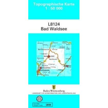 L8124 Bad Waldsee: Zivilmilitärische Ausgabe TK50 (Topographische Karte 1:50 000 (TK50)), Landkarte