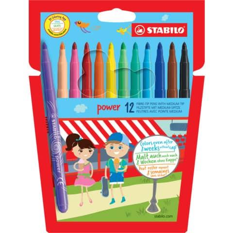 Immagine prodotto STABILO pennarello power (Multicolore, 12 x)