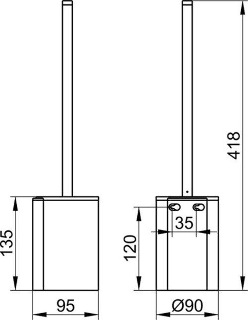 Actual product image Keuco Plan Toilet Brush Set