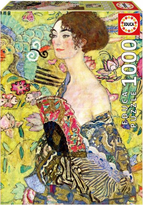 Actual product image Educa 19932 Πάζλ 1000Τεμ. Lady With A Fan, Gustav Klimt (1000 pieces)