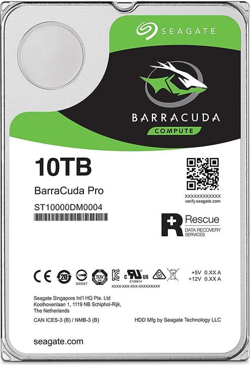 Image du produit Seagate BarraCuda Pro (10 To, 3.5", CMR)