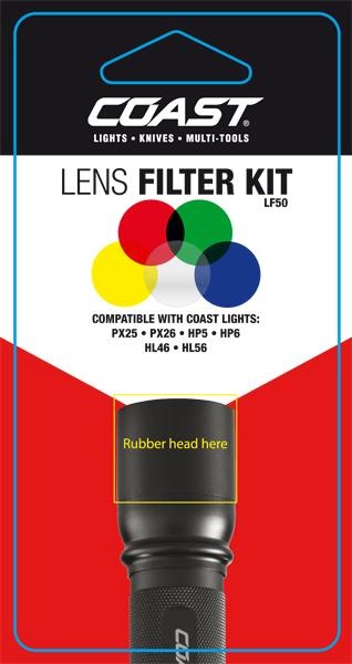 Coast LF50 lens filter set for PX26, HP5, HP6, HL46, HL56