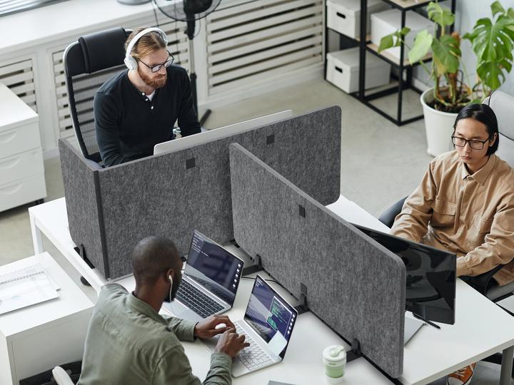 Actual product image Durable Tischtrennwand faltbar 1.60m PET-Filz/50cm Sichtschutzhöhe (160 x 50 cm)