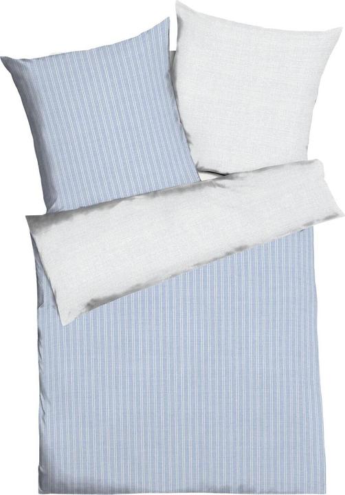 Actual product image Traumschlaf Mako satin bed linen Eternity Combo light blue (Bedding set, 240 x 220 cm, 80 x 80 cm)