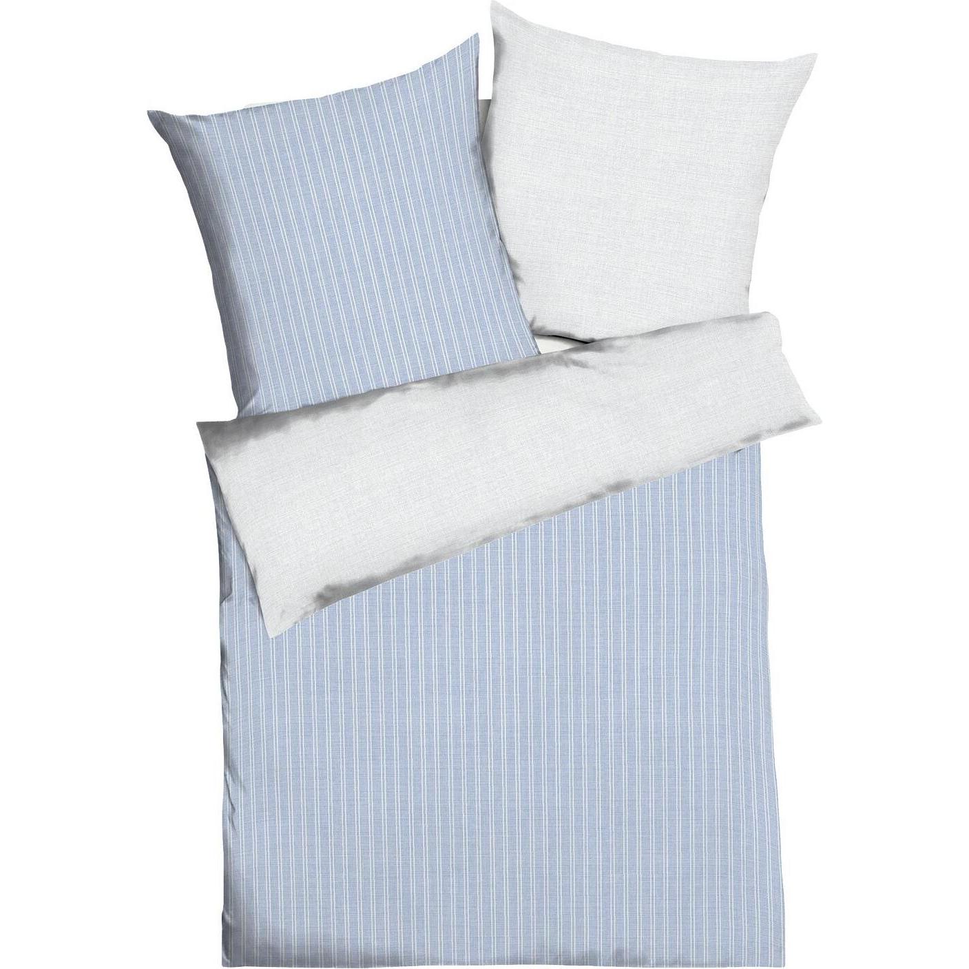 Traumschlaf, Bettwäsche, Mako-Satin Bettwäsche Eternity Combo hellblau (Bettwäsche Set, 200 x 220 cm, 80 x 80 cm)