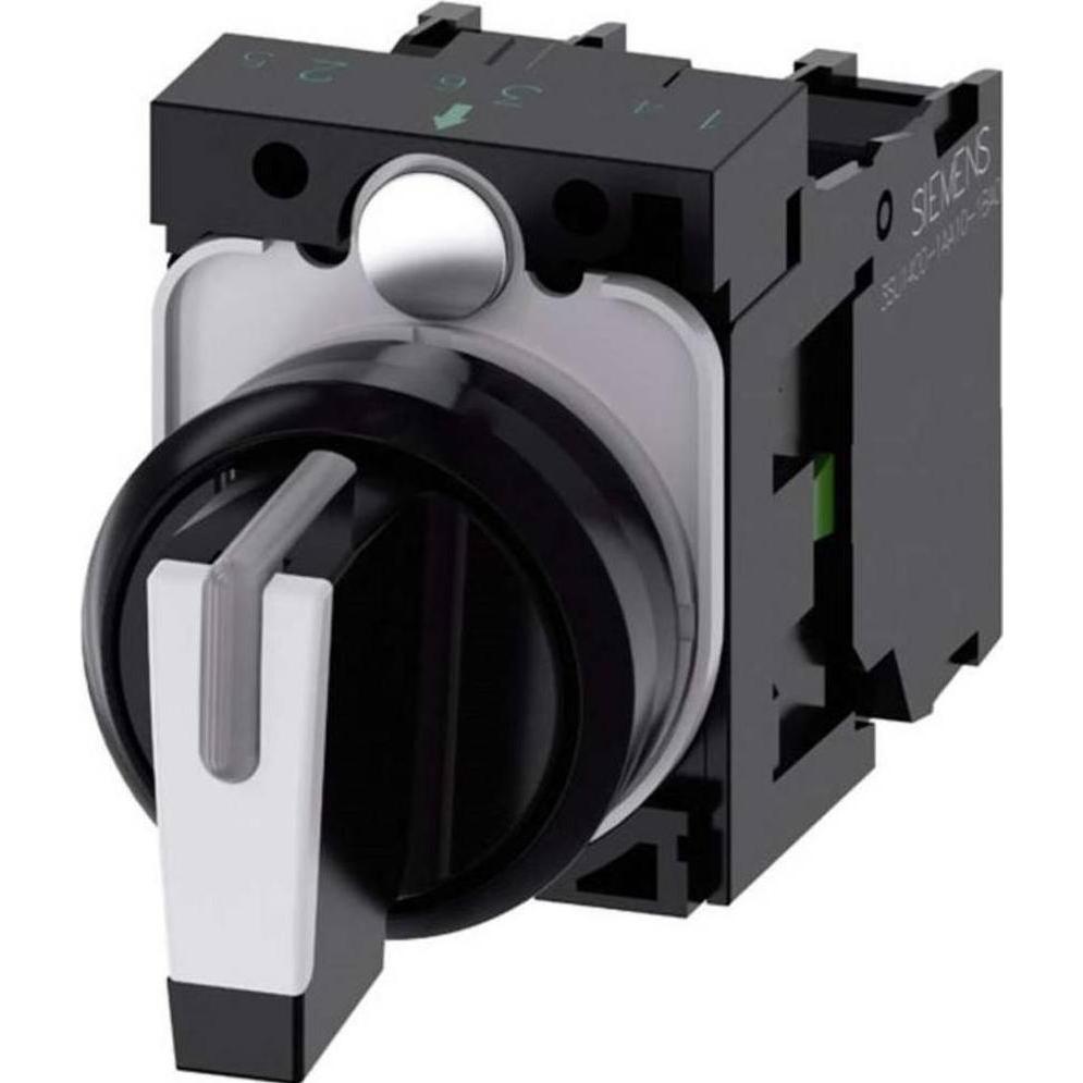 Siemens Selector switch, 22mm, black, white, Taster + Schalter, Schwarz, Weiss