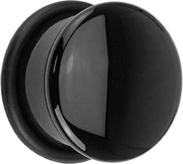 Actual product image Star Piercing Agate stone flared plug with O-ring (without brass, Mineral)