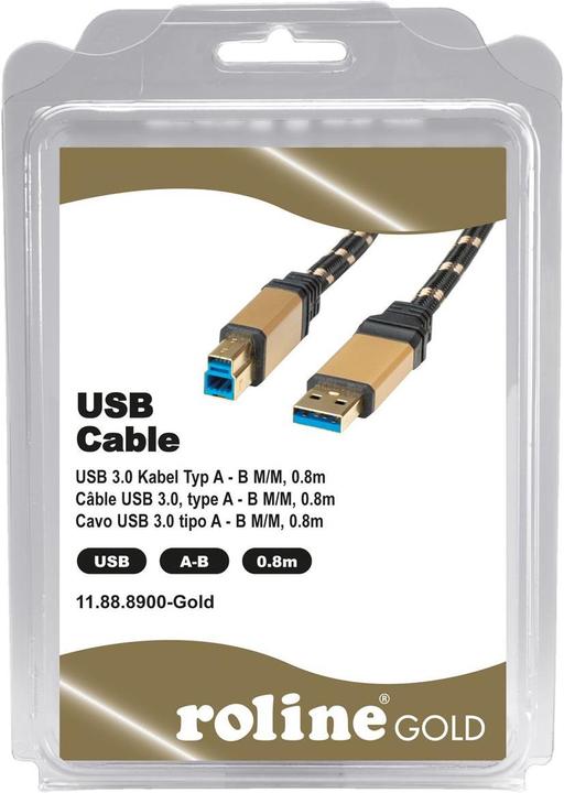 Produktbild Roline Gold USB 3.0 (0.80 m, USB 3.0)