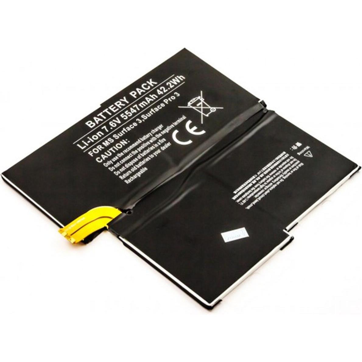 AGI Akku kompatibel mit Microsoft Surface 3 (5500 mAh), Notebook Akku, Schwarz