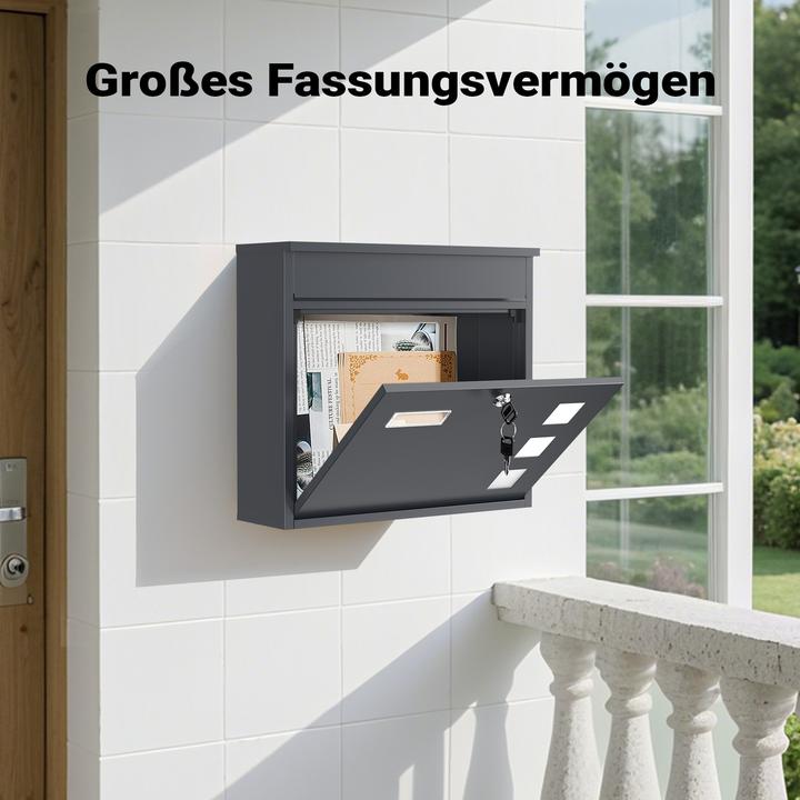 Actual product image Wiltec Design Mailbox V12 Letterbox Postbox Pillar Letter Mail Post Box