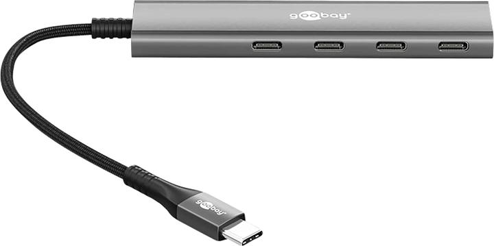 Immagine prodotto Goobay Slim 4-Port USB-Hub, USB-C auf USB-C, 5 Gbit/s (USB-C, 4 porte)