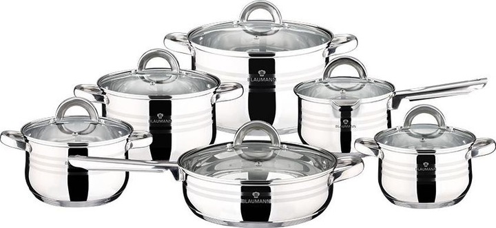 Produktbild Blaumann Gourmet (24 cm, Pfannenset + Topfset, Edelstahl)