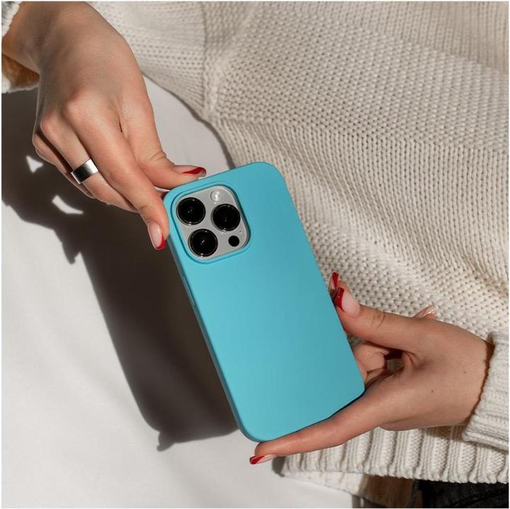 Actual product image Evelatus Apple iPhone 12/12 Pro Soft Case with bottom Sky Mėlyna (Apple iPhone 12, Realme 12 Pro+)