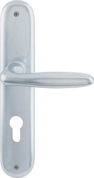 Poignées De Porte Sur Plaque - Hambourg - Entraxe 165 Mm - Inox HOPPE