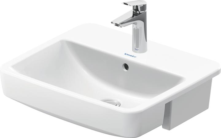 Duravit HEBWT No 1 weiss, mit Überlauf, 1 Hahnloch 550x460mm (460 mm, 550 mm)