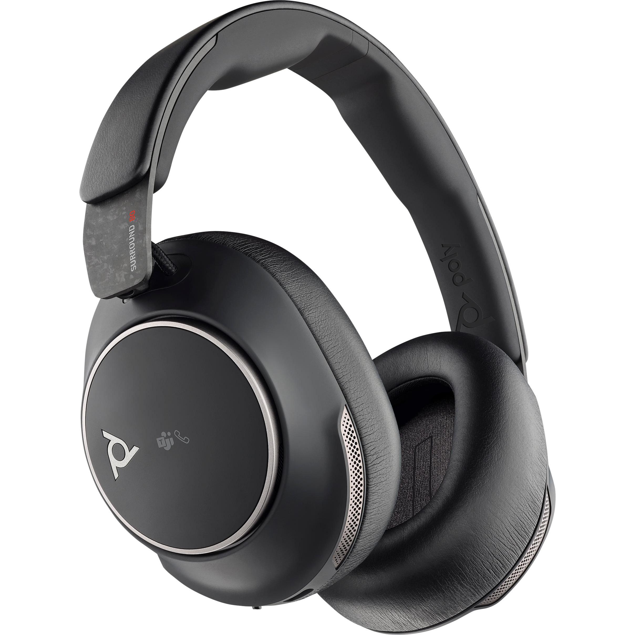 Poly Voyager Surround 80 UC (Bedraad, Draadloze, USB-C, Verenig), Kantoorheadset, Zwart