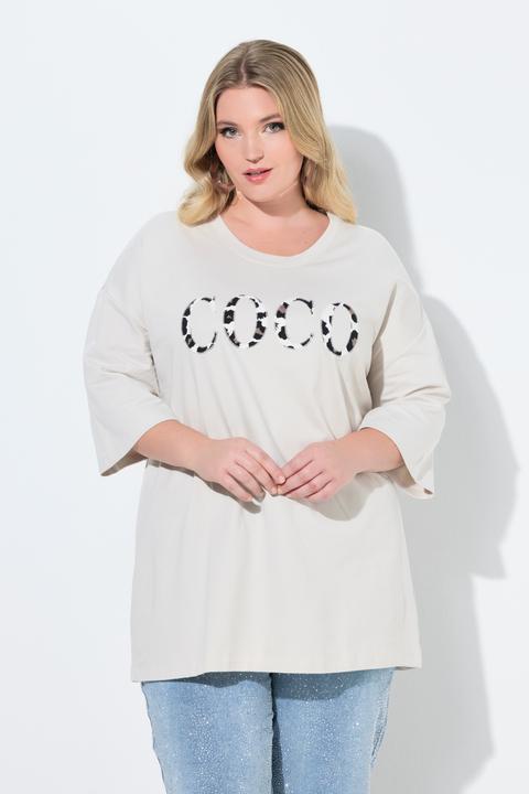 Image du produit Miamoda T-shirt oversize, application COCO léopard (50, 52)