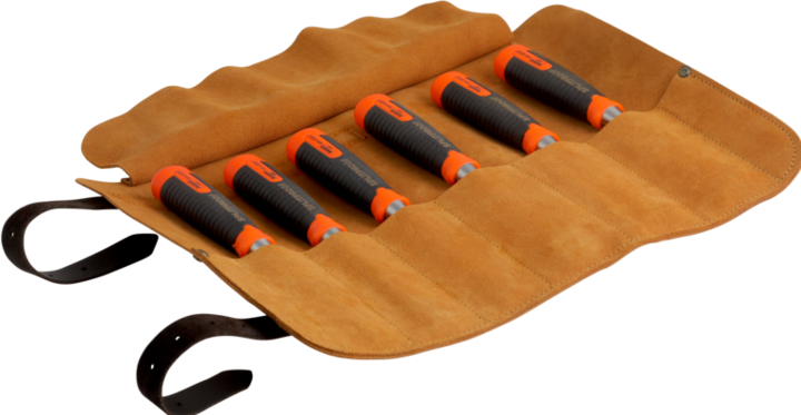 Produktbild Bahco Satz Profi Hackschnitzel 6-tlg. (434-S6-LR) im Lederetui (32 mm)