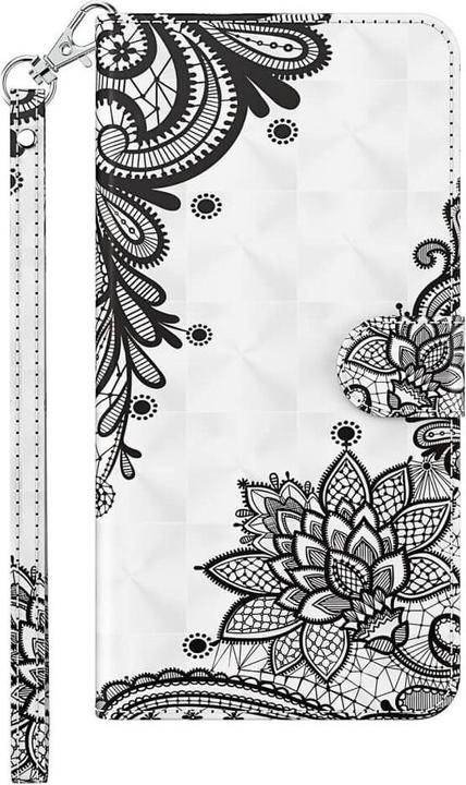 Produktbild Cover-Discount Google Pixel 7 Pro - Etui Glanz Effekt Blumen schwarz (Google Pixel 7 Pro)