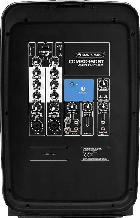 Immagine prodotto Omnitronic COMBO-160BT (Attivo, 2x 80 W)
