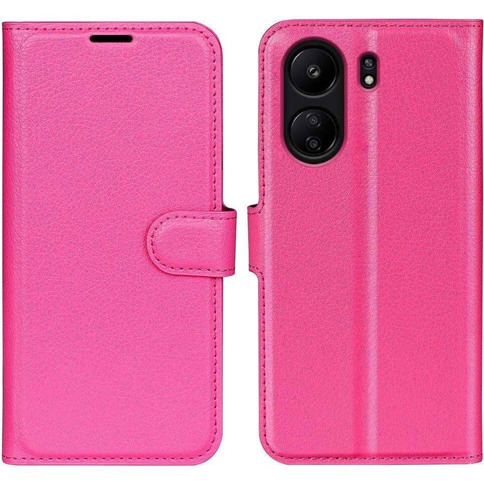 Cover-Discount Xiaomi Poco C65 / Redmi 13C - Leder Etui pink (Xiaomi Poco C65), Smartphone Hülle, Pink