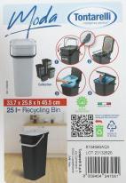 Produktbild Tontarelli 24 l weisser Moda-Behälter mit Griff (24 l)