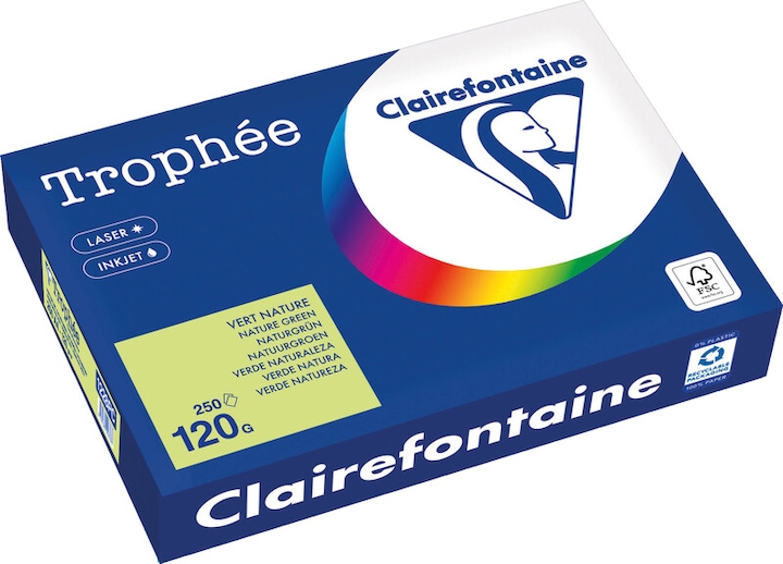 Produktbild Clairefontaine Universalpapier Trophée farbig (120 g/m², 250 x, A4)