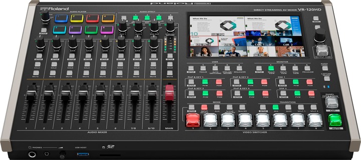 Produktbild Roland 8 Kanal HD-SDI/HDMI AV Mischer mit USB-C und Netzwerk Streaming