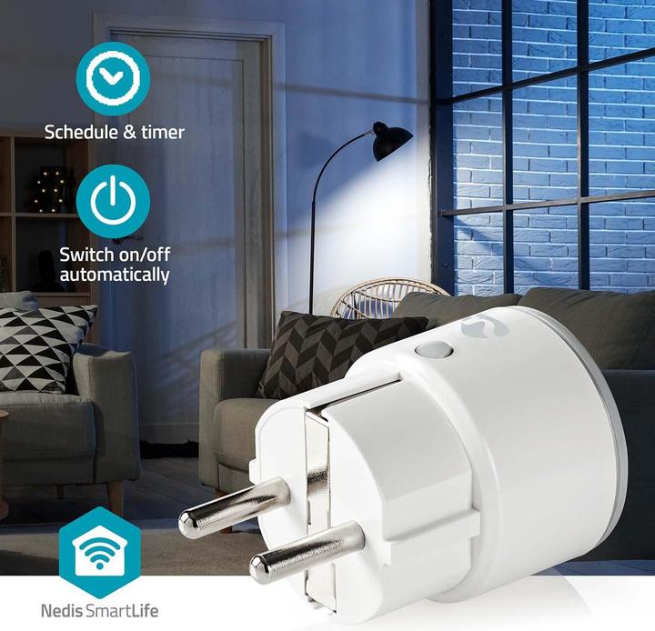 Actual product image Nedis WLAN Smartplug (WIFIP110FWT) - Energy monitoring, Schuko type F, 10 A