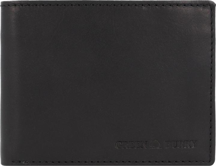 Actual product image Greenburry Pure Black wallet RFID protection leather 13 cm