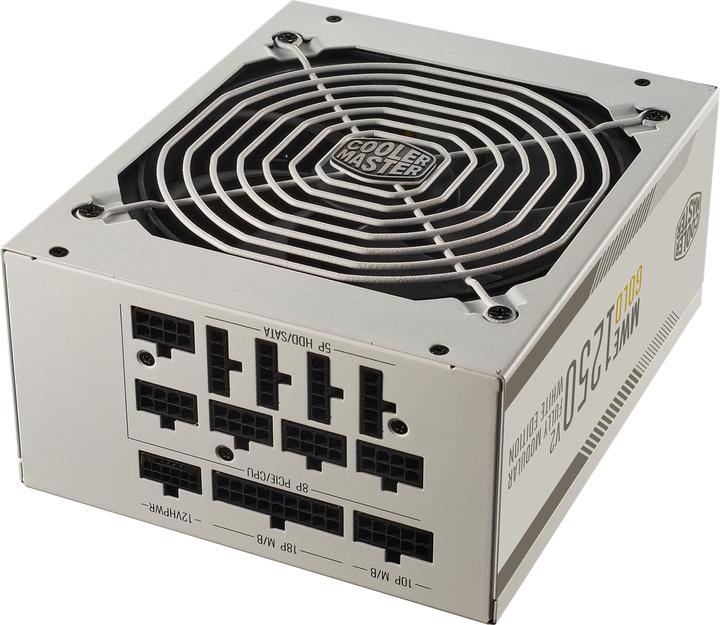 Produktbild Cooler Master Master MPE-C501-AFCAG-3GEU MWE Gold V2 White, ATX3.0, 1250W, 90%, 140mm, 3x PCIe 6+2, 12x SAT (1250 W)