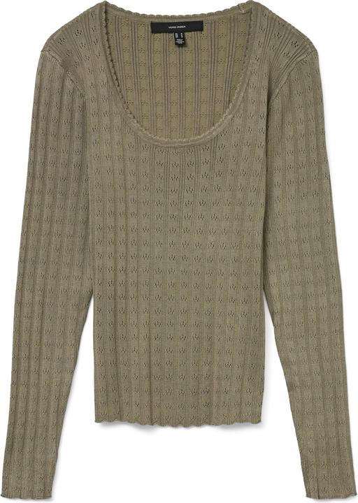 Produktbild Vero Moda Willow Pointelle Langarm Pullover mit U-Ausschnitt (XS)